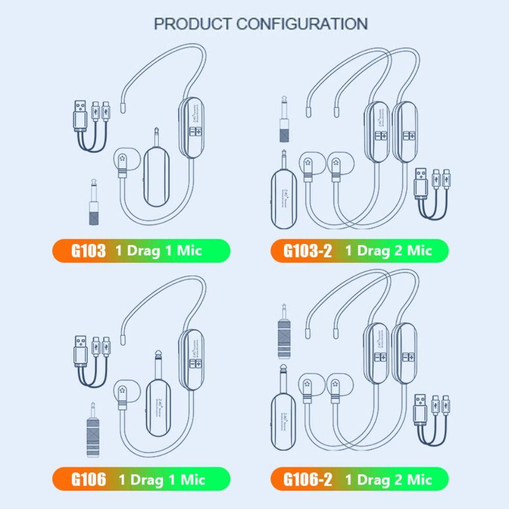 With Transmitter Receiver 2.4G Wireless Microphone Amplifier Voice Speaker  Fitness Trainer