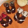 Fashion Women's Summer Crystal Clip Toe Flat Sandals Fashionable Gladiator Outdoor Footwear Ladies Comfortable Sandalias