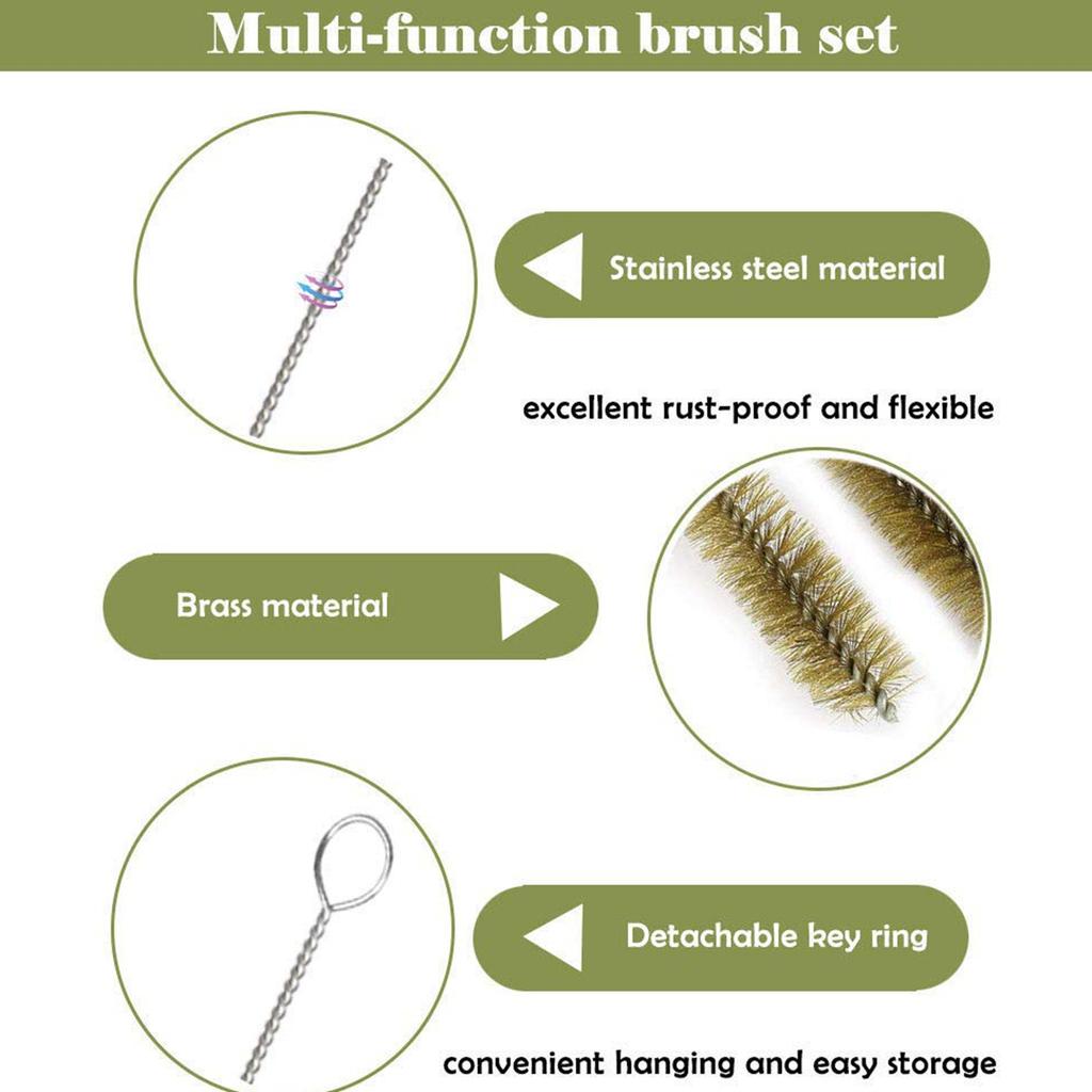 10 buc din alamă tub de sârmă paie perii set de perii pentru sticle 20 cm lungime perie de sârmă pentru curățarea țevilor perii de curățare instrumente