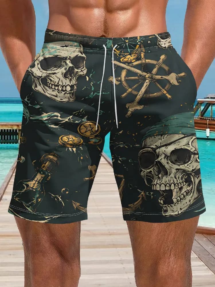 Costume da bagno divertente da uomo con vita regolabile con coulisse ad asciugatura rapida