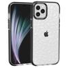 Protective Case - E.F.CONNECTION - for iPhone 12 Pro Max - Transparent Black Silicone - Shockproof - Diamond Pattern