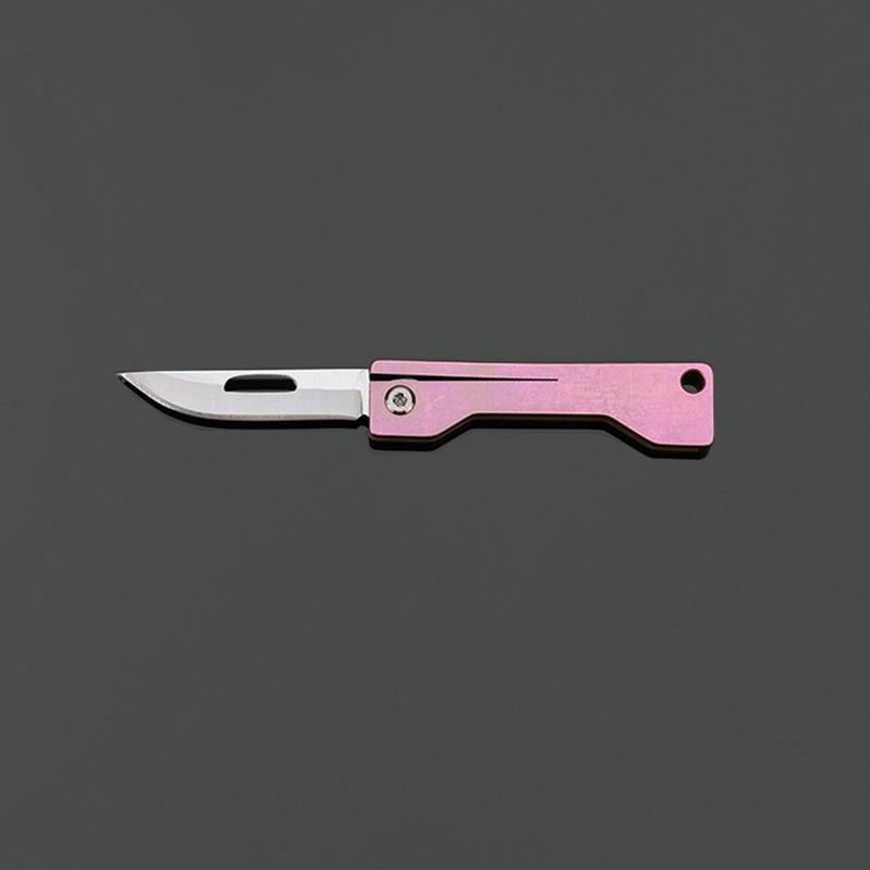 High Hardness Titanium Blade Mini Folding Knife Express Pocket Knives EDC Multipurpose Knife With Bottle Opener Screwdriver TooL