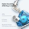 KZ ZAX 1DD+5BA In-ear HIFI Monitoring Music In-ear Wired Headphones Sports Game Android Bass 3.5MM Interchangeable Earbuds