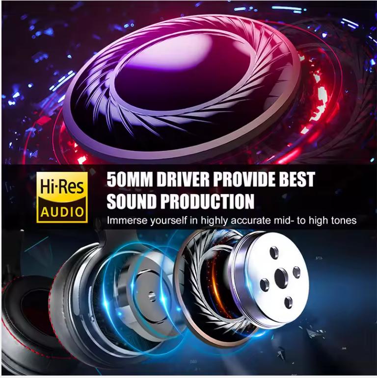 Oneodio Wired Professional Studio Pro 50 DJ Headphones With Microphone Over Ear HiFi Monitor Music Headset Earphone For Phone PC