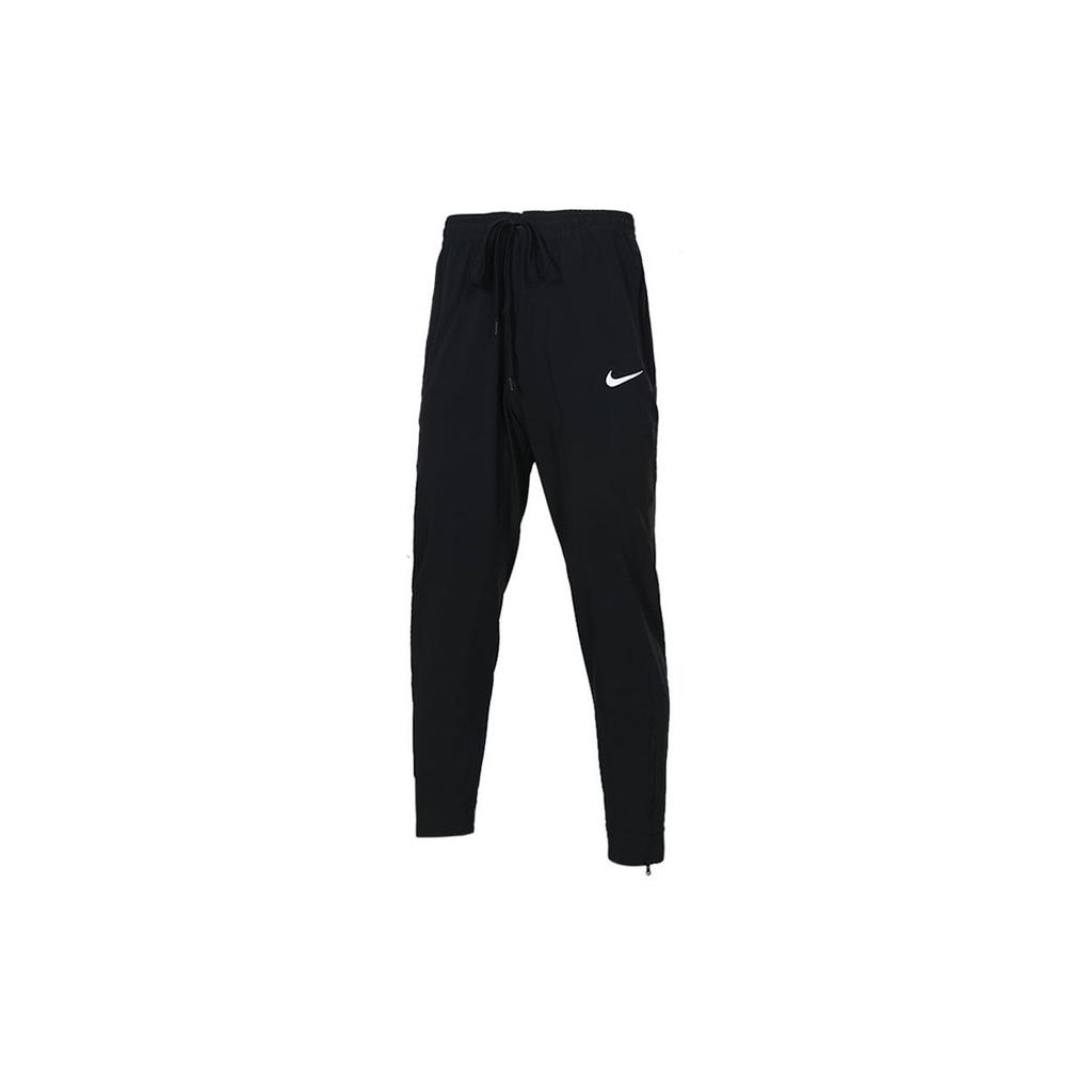 Nike Logo Drawstring Woven Basketball Knit Pants Men Bottoms Black BV3355-010