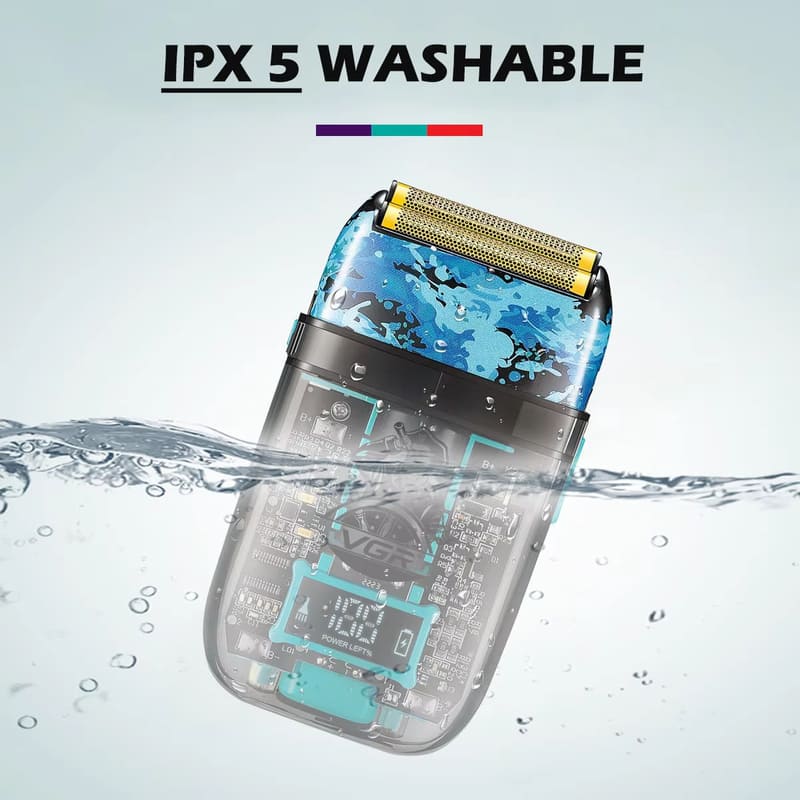 Trendiger Graffiti Rasiermesserscharfe Klinge Tiefenreinigungs-Haartrimmer Multifunktionaler Doppelzweck-Herrenrasierer Gesundheitspflegeprodukt IPX5 Wasserdicht und Langlebig