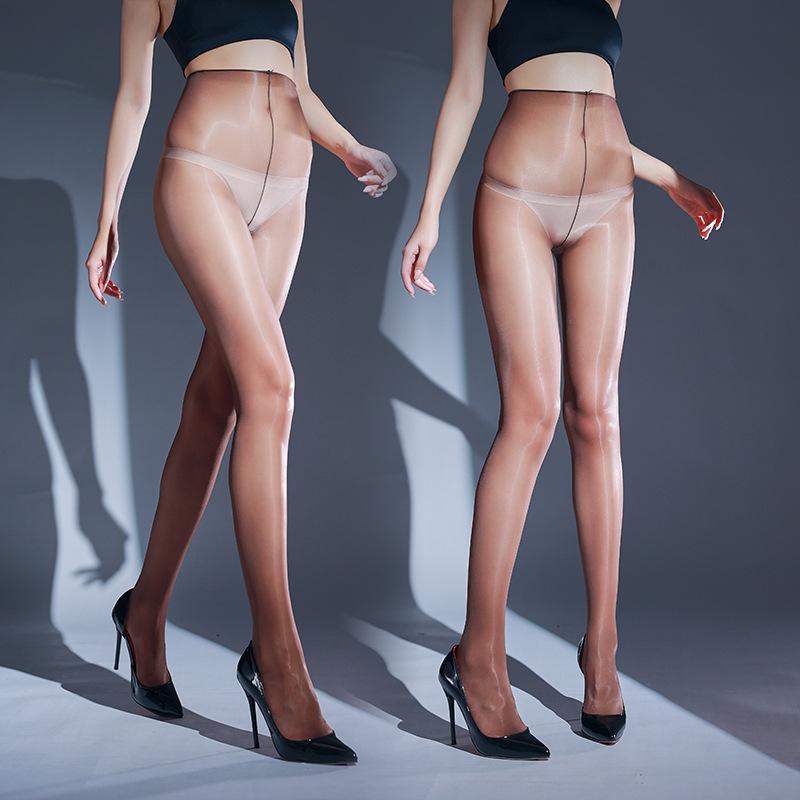 -Pin High-density "Jufeng Jelly" First-line Open-file Oily Stockings Ultra-thin Smooth Oily Transparent Pantyhose