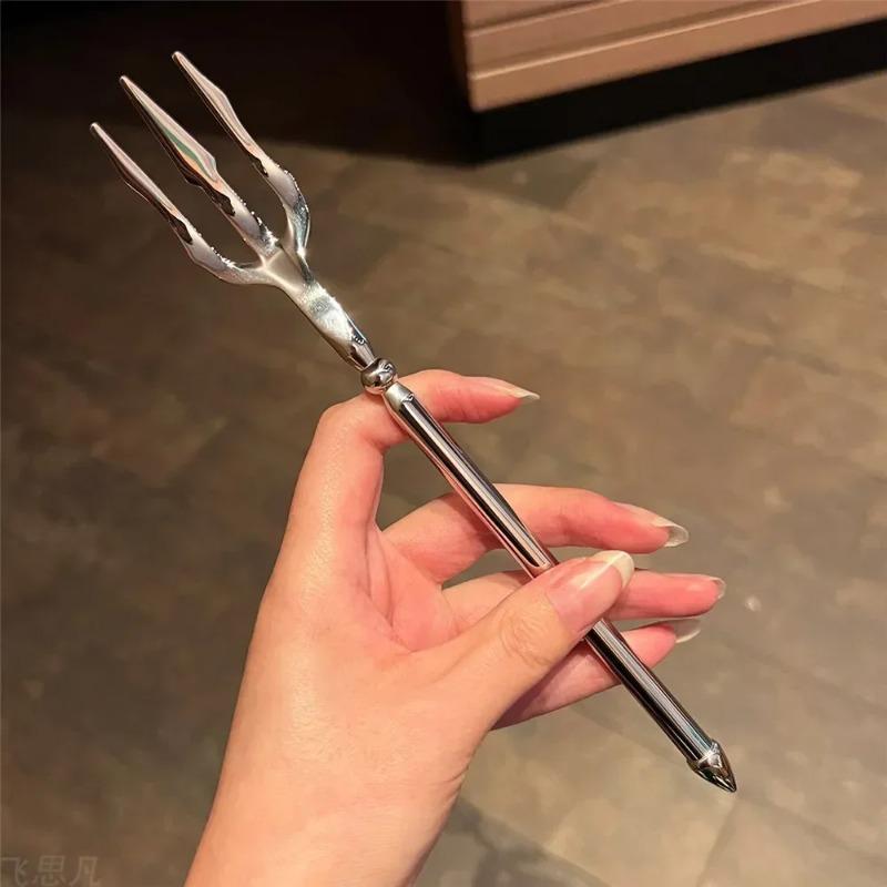 New Steel Fork Sea God's Trident Stainless Food Picks Fruit Fork for Upscale Restaurant Man Woman Gift Forks