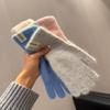 Touch-screen Flannel Gloves Warm Full Finger Mittens Breathable Long Rabbit Fur Gloves  Cycling