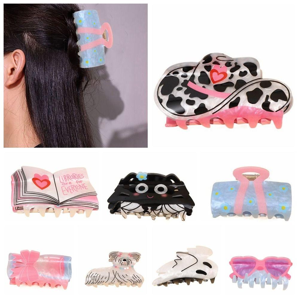 

Puppy Dog Hair Claw Bow Animal Shark Clip Fashion Flower Hair Clip Travel J