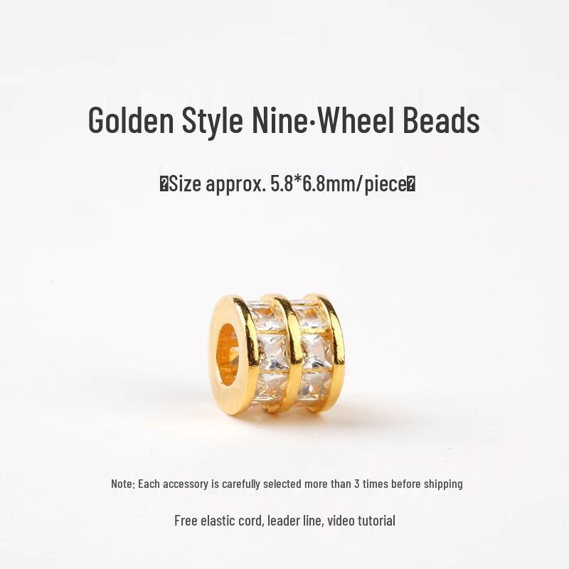 S925 Silver Spacer Wheel Beads for DIY Jewelry - Women's Bracelet Accessories