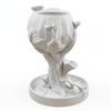 White Decorative Flowerpot In the Shape of a Mushroom for Plants, Modern Design