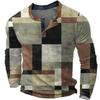 Maglietta vintage a maniche lunghe da uomo con stampa DTG 3D