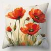 Oil Painting Style Flower Pillow Covers Single Sided Printed Decorative Cushion Cover For Living Room Bedroom Office Home Decor
