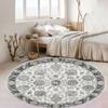 Winter Retro Persian Turkish Ethnic Style Carpet American Splicing Round Living Room Office Folding Floor Mat