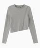 Jenyujeu Button Long Sleeve T-Shirt - Melange Gray