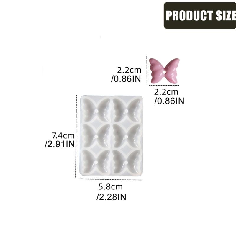 Silicone Butterfly Earring Pendant Mold Set Of 6 Professional Resin Craft Tools For Creative Designs