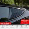 For Tesla Model 3 2017-2024 Rear Side Window Louvers Air Vent Scoop Louver Window Scoop Louver Cover ABS Sun Rain Shade Vent Sport Style Exterior