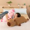 Color Party Model Capybara Throw Pillow Plush Toy Long Kapibara Doll Girl Pinch Legs Sleeping Doll