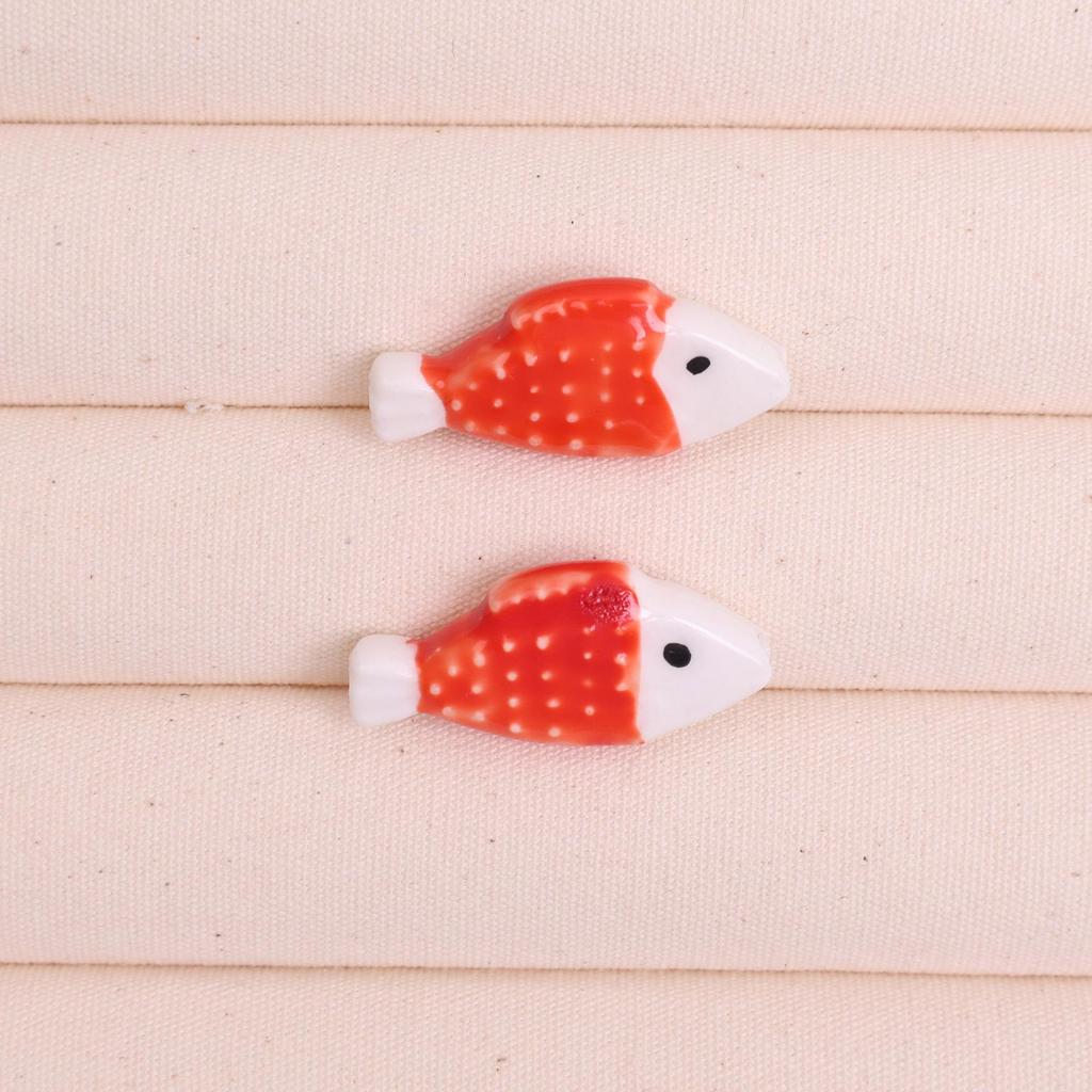 Hobby Hand-Painted Ceramic Fish Beads for DIY Jewelry