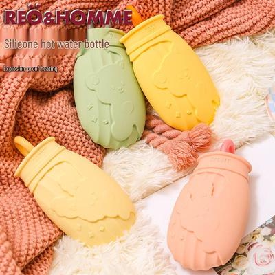 Silicone Cartoon Hot Water Bottle & Hand Warmer - Explosion-Proof, Plush, Cute, Small