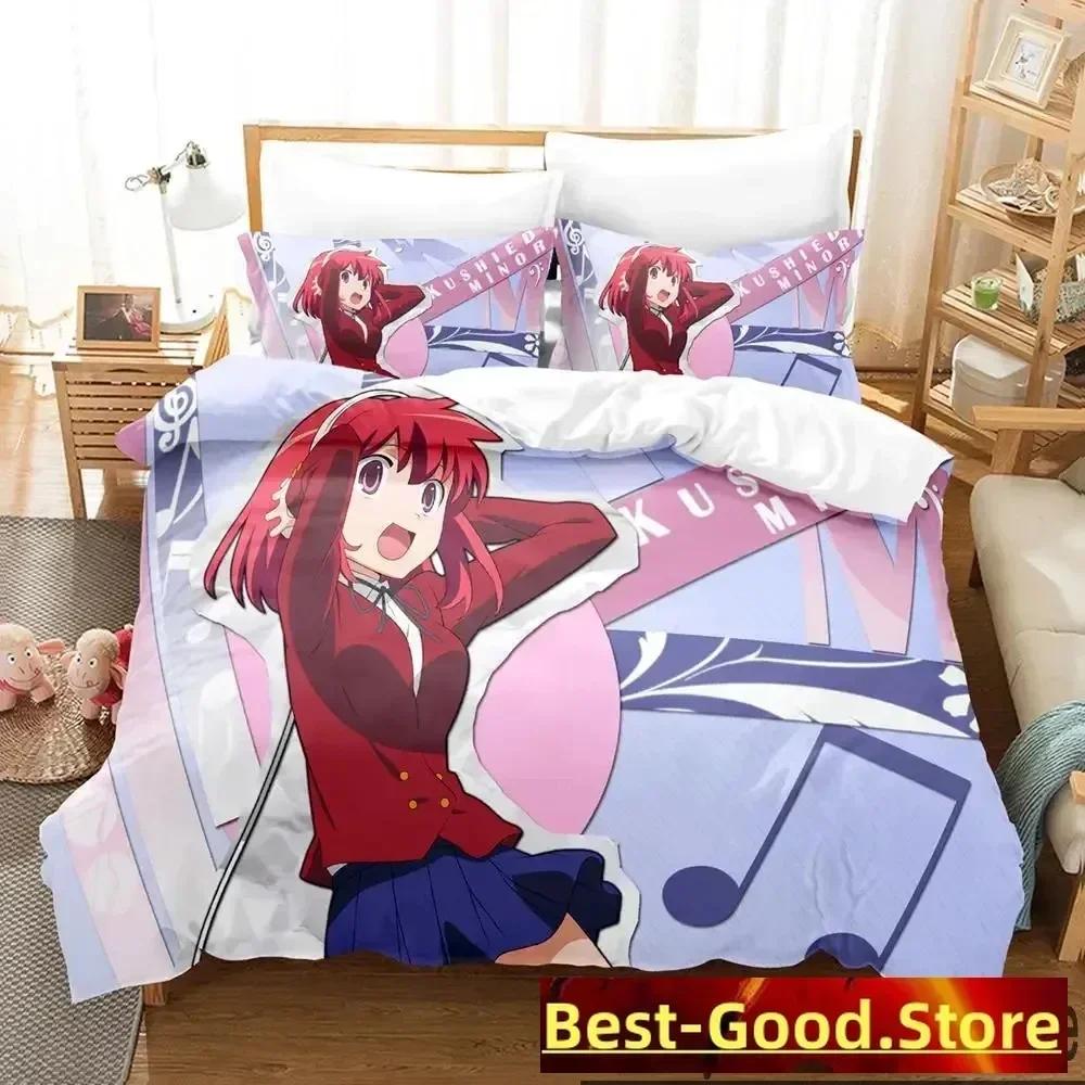 Anime Toradora TIGER DRAGON Bedding Set Duvet Cover Sheet Printed Bed Set Pillowcase Bed Full Queen King Size Comforter Bedroom