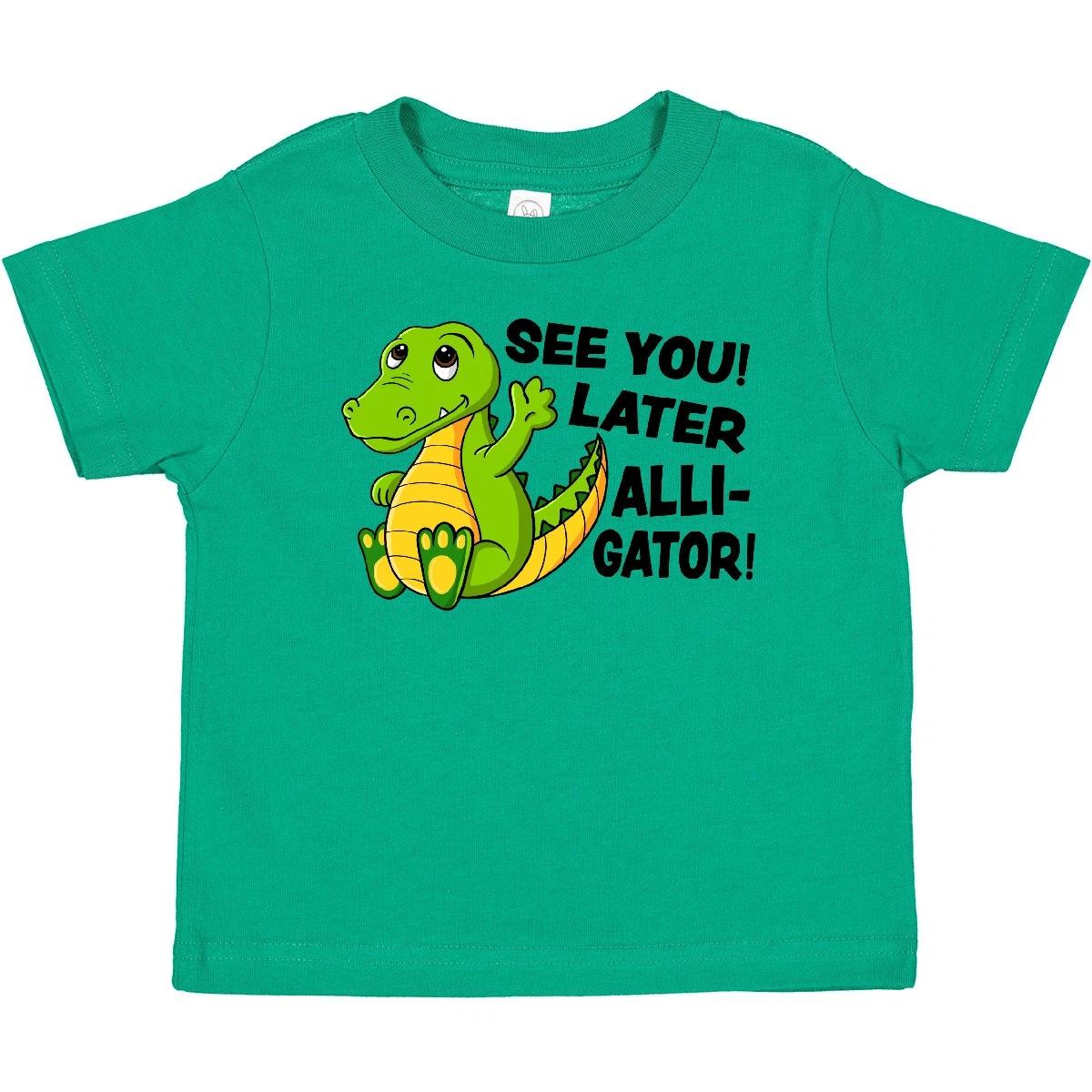 Inktastic See You Later Alligator Baby T-Shirt Children Bye Green Funny Infant 110