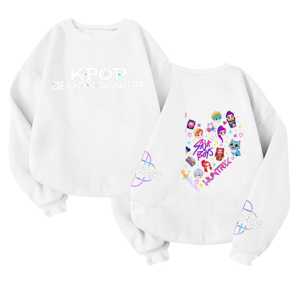 Children's Fashionable Lightweight Long-sleeved Round Neck Pullover With Pockets Printed Pullover