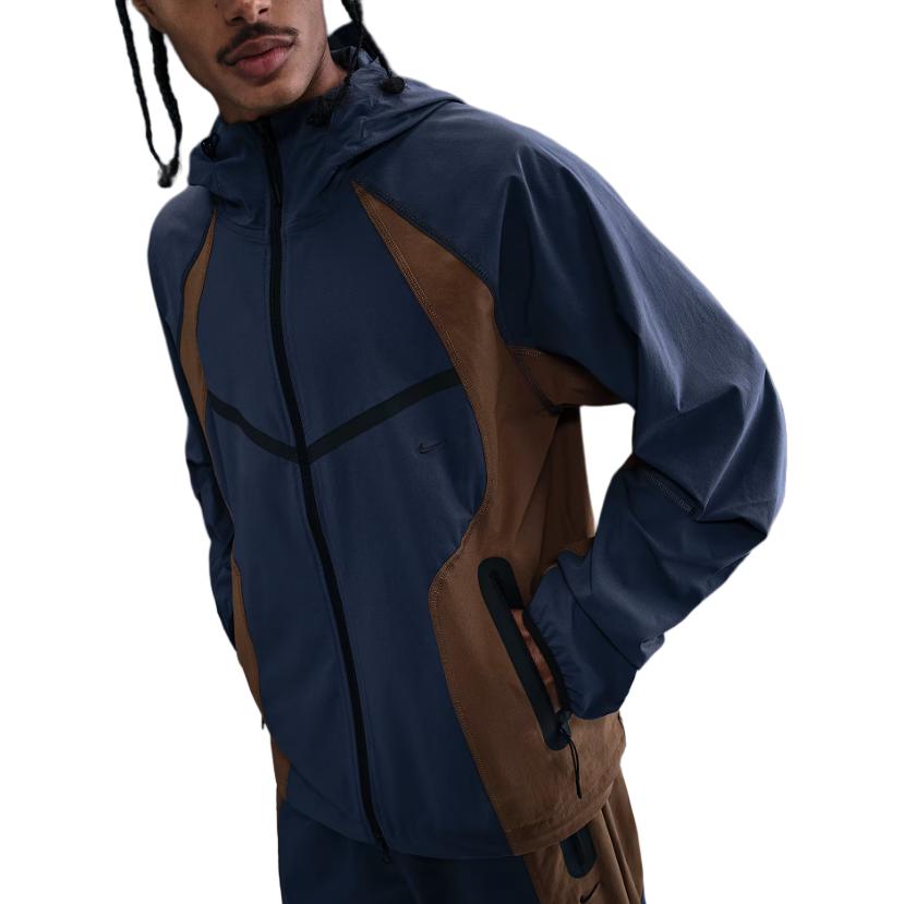 Мужская ветровка Nike Tech Dri FIT с плетеными вставками Color Block Windrunner свободного кроя IH8461-437 M