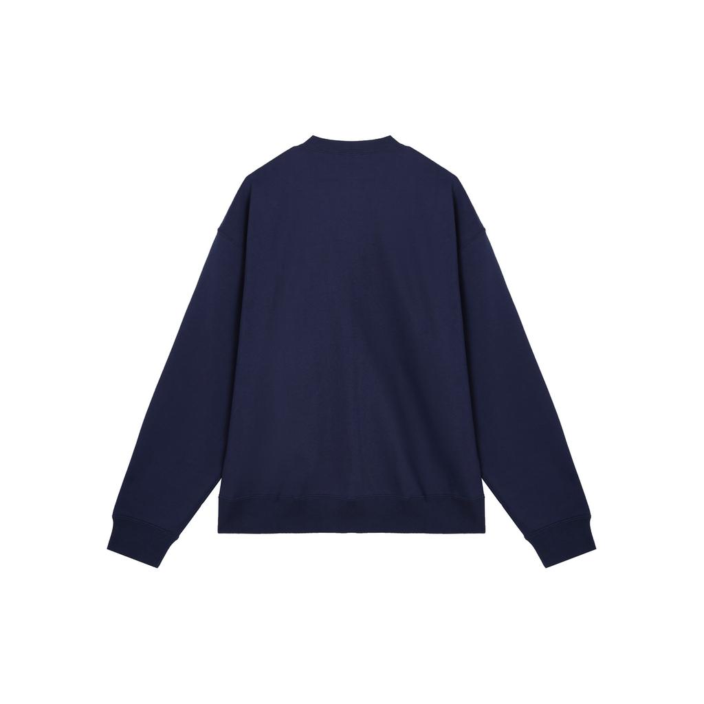 Nike Solid Color Crew Neck Pullover Sweater With Front Logo Men Sweater Blue FN2550-410