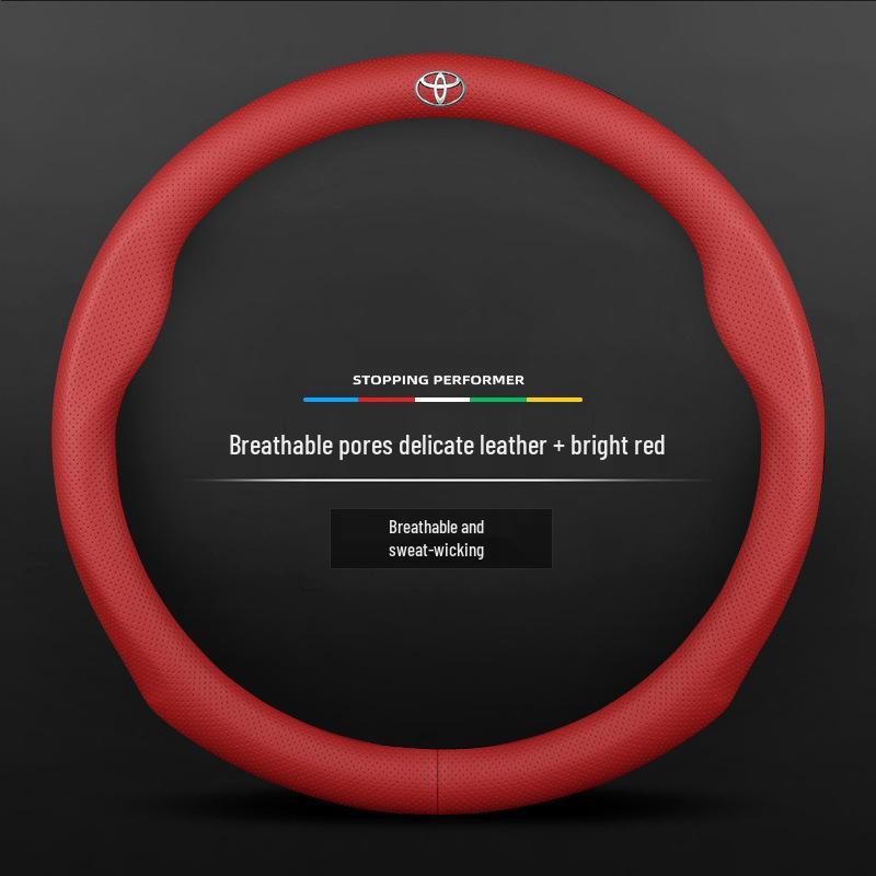 Toyota Suede Steering Wheel Cover for Highlander, Camry, Crown, Corolla, RAV4, Avalon, Levin