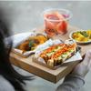 Cutii de Hamburger din Hârtie Kraft Biodegradabilă 10 Bucăți Recipiente De Unică Folosință pentru Picnic Ieșire de Primăvară Utilizare Comercială Ambalaj Alimentar