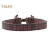 6-teiliges Set mit geflochtenen Armbändern in verschiedenen Formen, Holzperlen-Dekor, Pfauenfeder-Anhänger, Retro-Ethno-Stil, Kunsttürkis-Stein, Steinarmband, Handgelenk