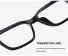 Men's Classic Thick TR Square Glasses Frame with Anti-Blue Light and Prescription Lenses Compatibility