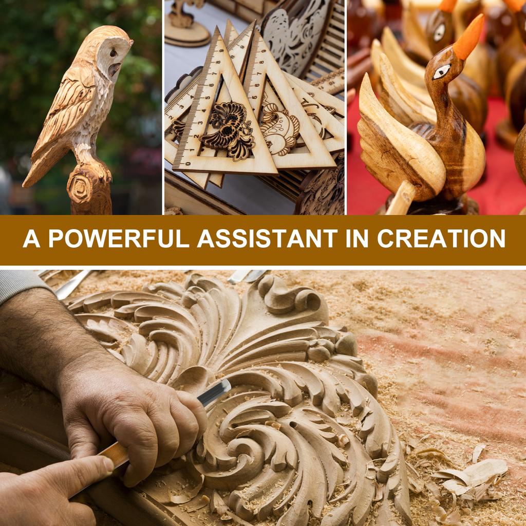 5 Stuks Professionele Houtsnijbeitel Mes Handgereedschap Voor Basis Gedetailleerd Snijden Houtbewerkers Gutsen Driehoekig Lino Snijgereedschap