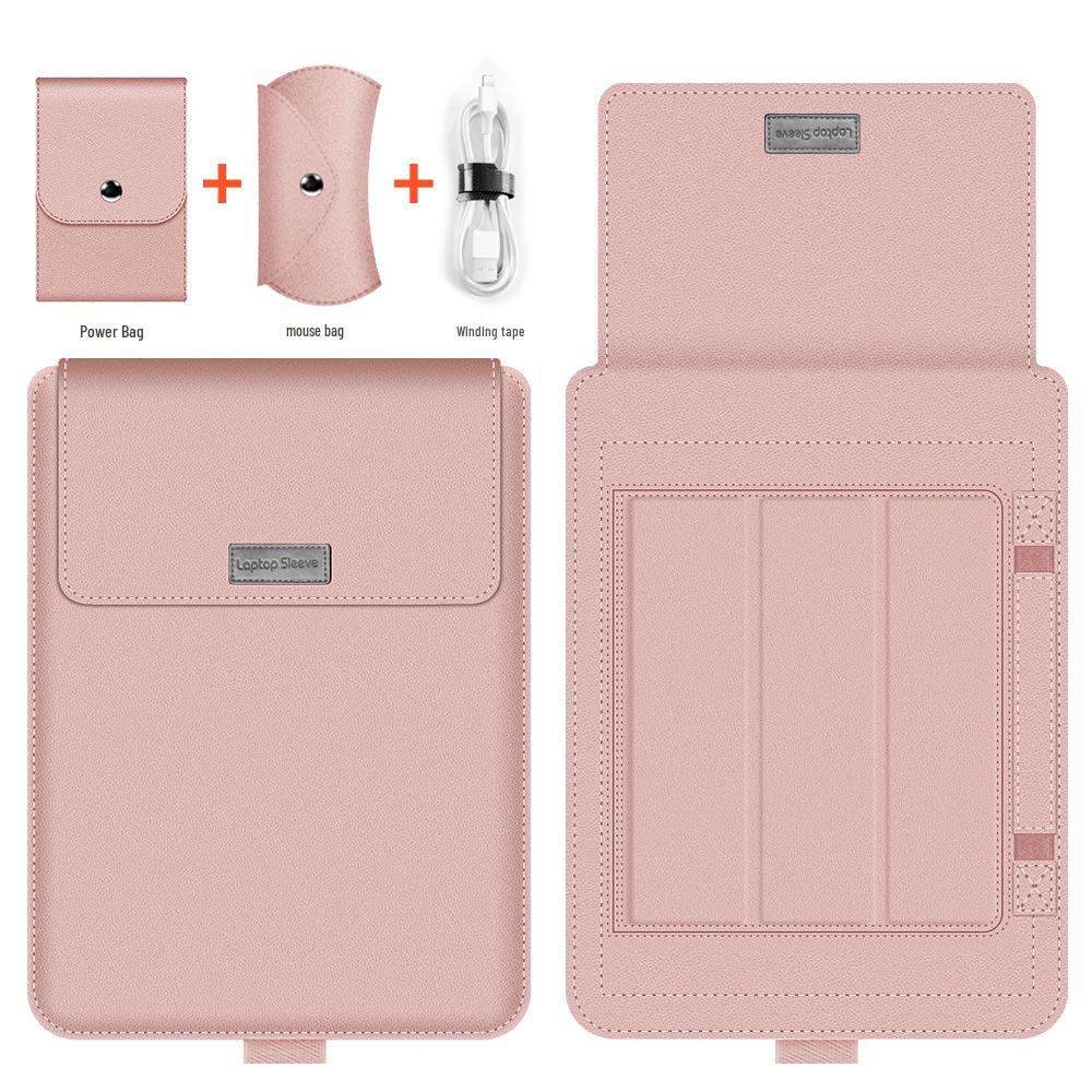 13-Inch PU Leather Laptop Stand and Protective Case with Heat Dissipation