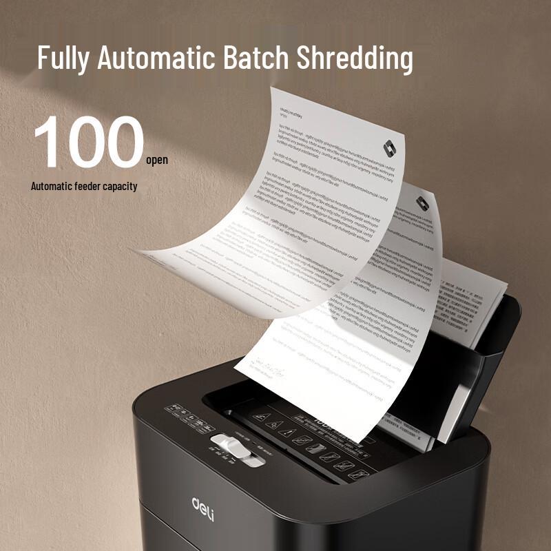 Deli 14501 Level 4 High Security Auto-Feed Paper Shredder CN Plug (adapter Included)