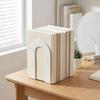Elegant L-shaped Iron Bookends 1 Pair Rust-resistant for Long-lasting Use in Home Office