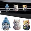 3PCS Cute Cat Car Air Vent Clips, 2D Flat Acrylic Cartoon Kitty Car Air Conditioner Outlet Clip, Auto Interior Decoration Accessories for Most