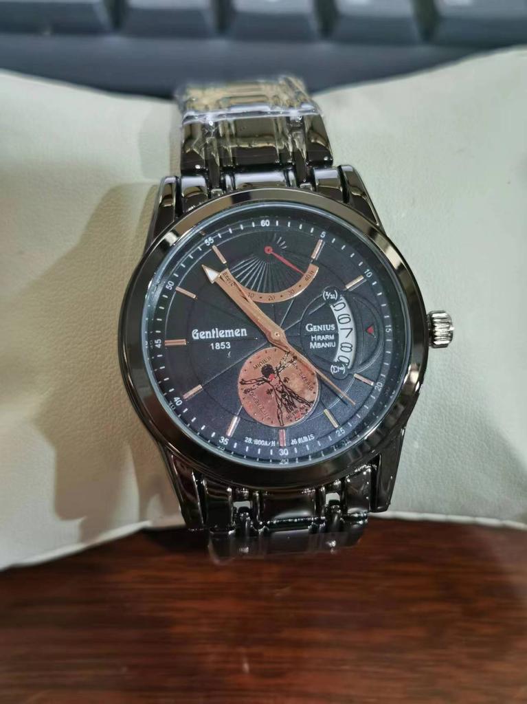 Men's Watch Sports Brand Light Luxury Trendy Stainless Steel Waterproof Fully Automatic Quartz Male Fashion Clock Watches