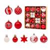 42pcs Christmas Tree Ornament Plastic Ball Decorations For DIY Crafts And Painted Designed Boxes Pendant