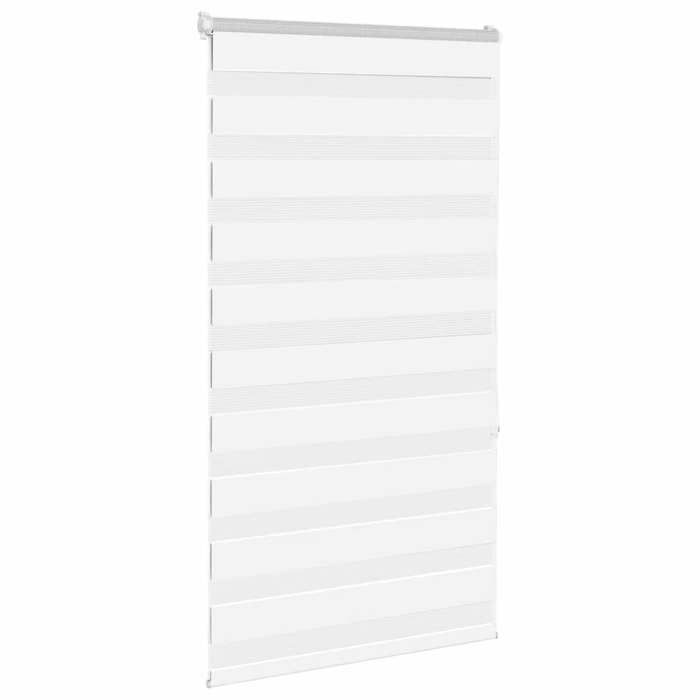 VidaXL Store zèbre blanc 85x150 cm largeur du tissu 80,9 cm polyester, store à enrouleur zébré, store zébré pour fenêtre, 4014752