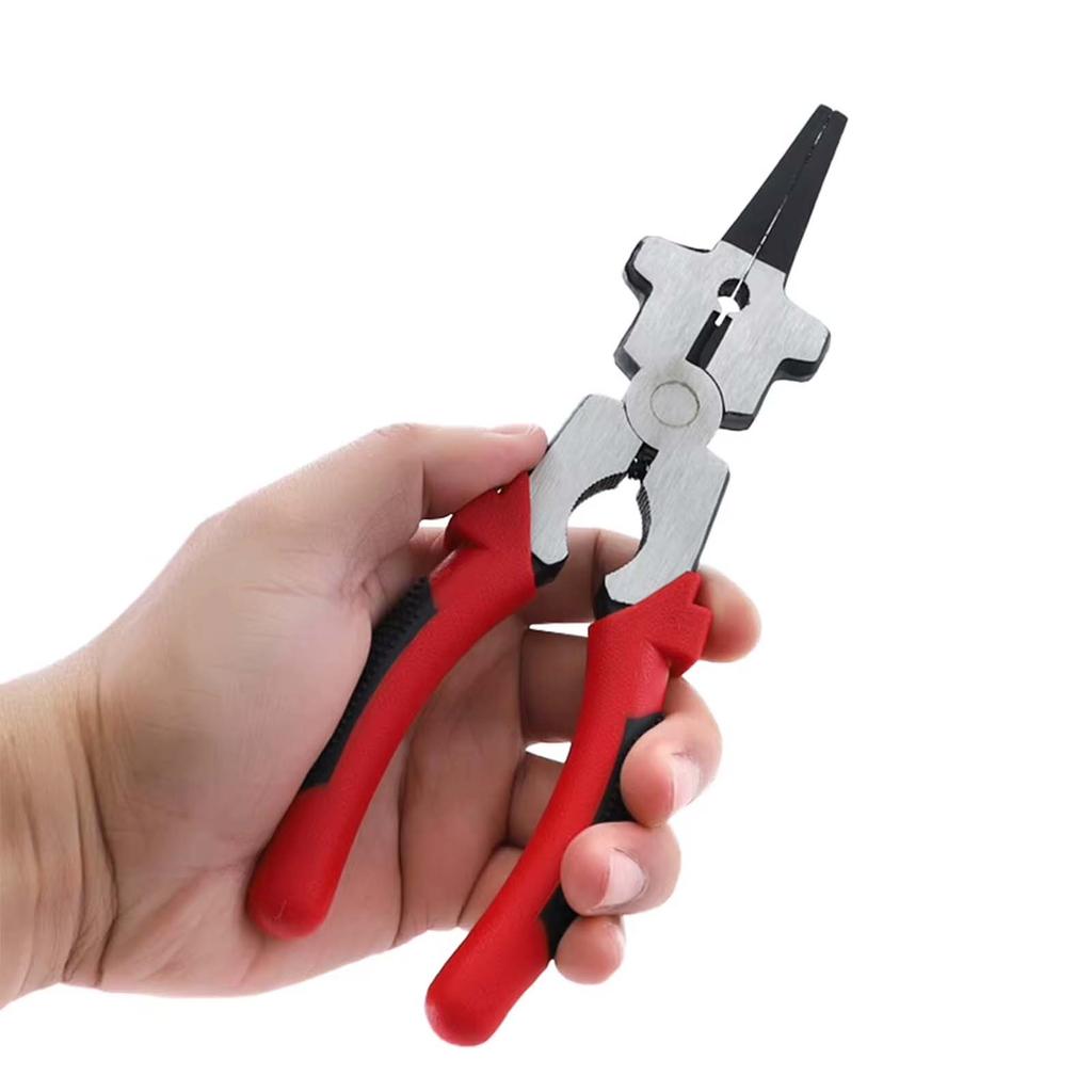 8 Inch Electric Argon Arc Welding Auxiliary Protective Pliers, Carbon Steel Gas Welding Long Nose Clamping Pliers