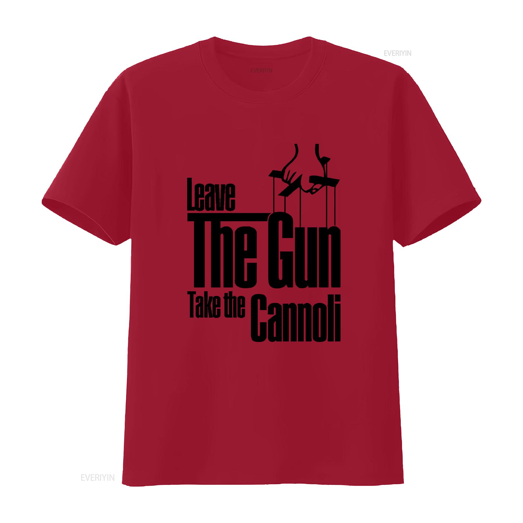 

Vintage 1970s Gangster Movie Quote T Shirt Leave The Gun Take Cannoli Godfather Inspired Print vintage Washed designer clothes S