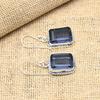 Hermosos pendientes de plata de ley maciza 925 hechos a mano con piedras preciosas de iolita para ella