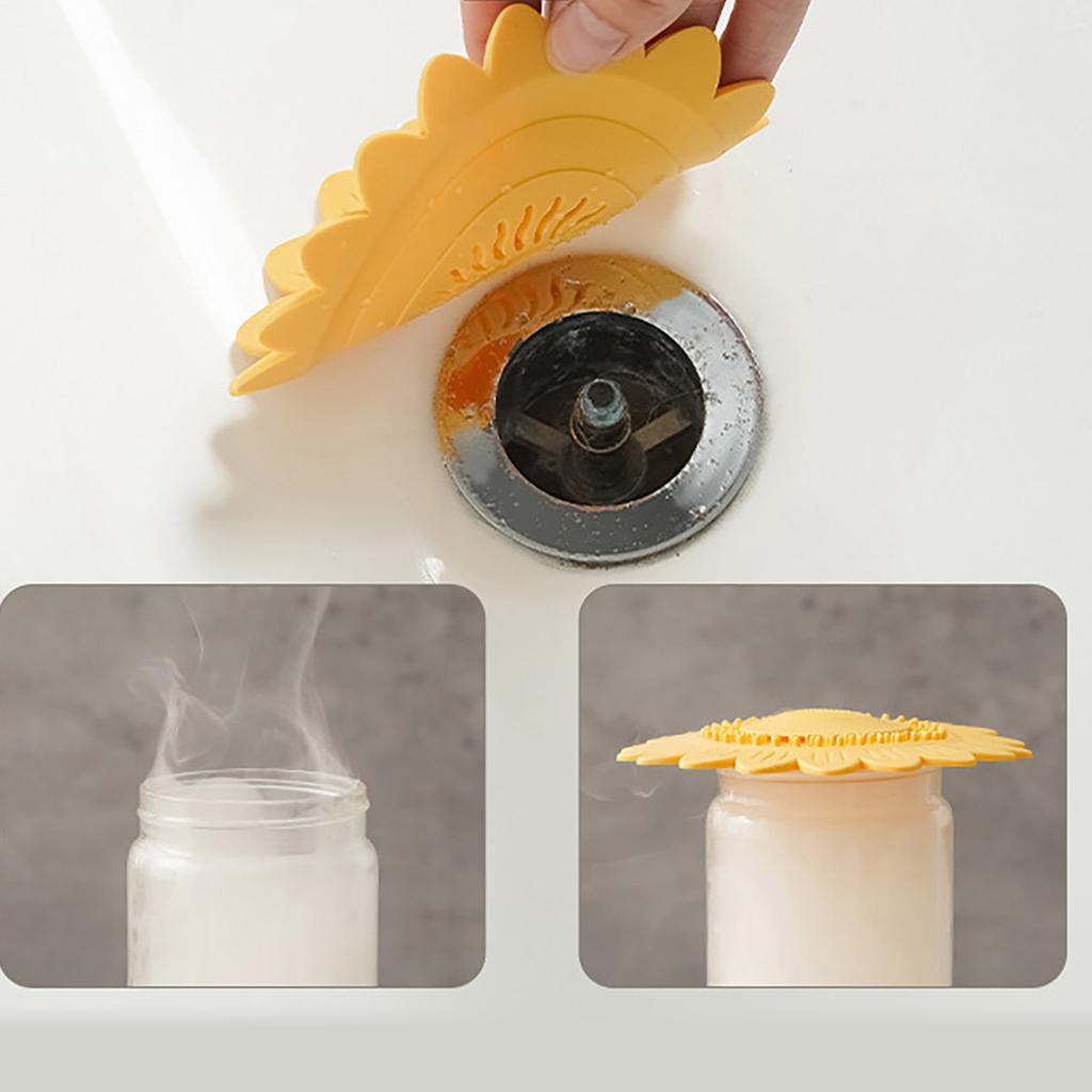 Waterproof Silicone Sink Plug Sink Drain Stopper Hair Stopper Bathtub Drainage Stopper Shower Drain Covers Protector