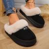 Ladies, Home, Cotton Slippers, Warm Shoes, Thick Shoes, Couple Shoes, Half Pack Heels, Casual Shoes