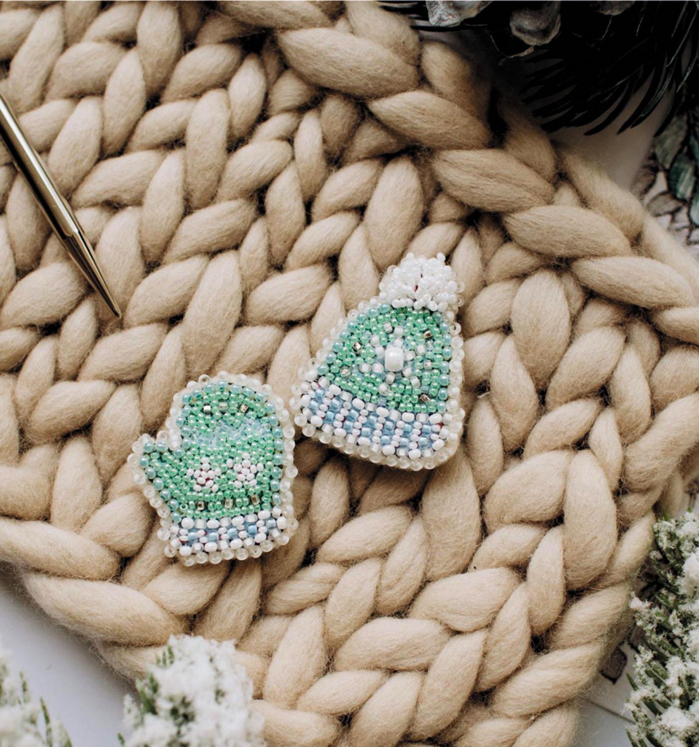 

Набір для вишивання бісером прикраси на натуральному художньому холсті winter 76x34mm