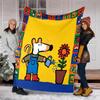 Maisy Mouse Theme Printed Blanket,Perfect for Couch, Bed, Travel & Outdoor Use | Machine Washable, Cozy & Durable.