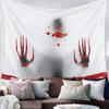 Zombie Tapestry Behind Wooden Doors Halloween  Fear Wall Hanging Bedroom Living Room Dormitory Home Decor